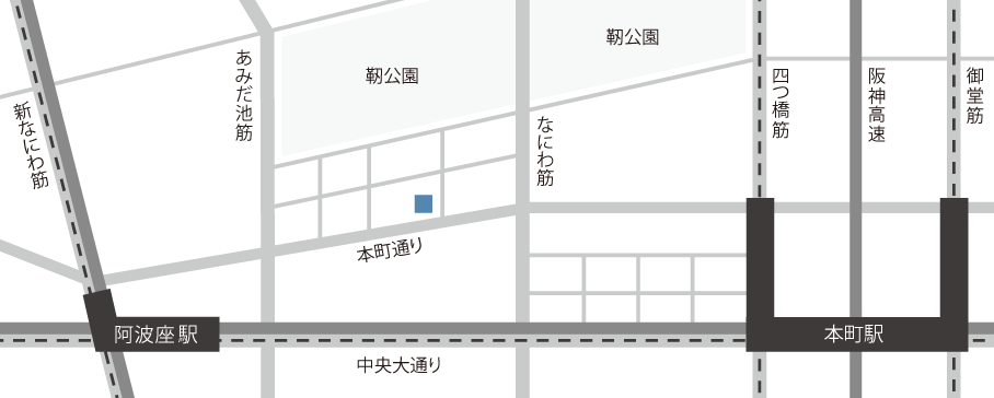 大阪本社周辺の地図