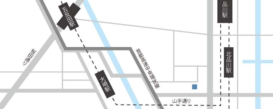 品川・御殿山スタジオ周辺の地図